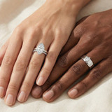 Photo of Niu 3 1/3 ct tw. Lab Grown Diamond Marquise Solitaire Trio Set 10K White Solid Gold [BT1924W-O295]