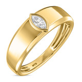 Photo of Niu 3/8 ct tw. Lab Grown Diamond Wedding Band Set 14K Yellow Solid Gold [BT2656YM]