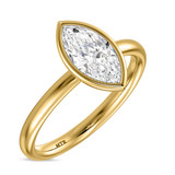 Photo of Niu 1 1/10 ct tw. Lab Grown Diamond Marquise Solitaire Bridal Set 10K Yellow Solid Gold [BT1922YE-O095]