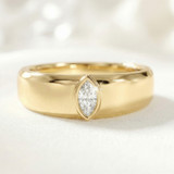 Photo of Niu 1/4 ct tw. Lab Grown Diamonds Mens Band 14K Yellow Solid Gold [BT2656YM]