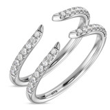 Photo of Niu 1/3 ct tw. Lab Grown Diamond Same Sex Ladies Band Set 14K White Solid Gold [WL2656W]