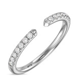 Photo of Niu 1/5 ct tw. Lab Grown Diamond Ladies Band 10K White Solid Gold [BT2657WL]
