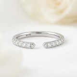 Photo of Niu 1/5 ct tw. Lab Grown Diamond Ladies Band 10K White Solid Gold [BT2657WL]