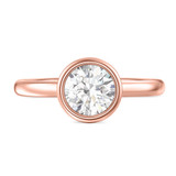 Photo of Niu 1 1/7 ct tw. Lab Grown Diamond Round Solitaire Bridal Set 14K Rose Solid Gold [BT1925RE-L095]