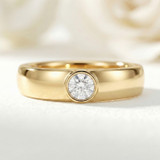 Photo of Niu 1/2 ct tw. Lab Grown Diamonds Mens Band 10K Yellow Solid Gold [BT2657YM]
