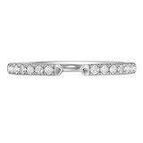 Photo of Niu 1 1/7 ct tw. Lab Grown Diamond Round Solitaire Bridal Set 14K White Solid Gold [BT2657WL]
