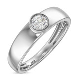 Photo of Niu 1 ct tw. Lab Grown Diamond Same Sex Mens Band Set 10K White Solid Gold [BT2657WM]