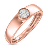 Photo of Niu 1 2/3 ct tw. Lab Grown Diamond Round Solitaire Trio Set 14K Rose Solid Gold [BT2657RM]