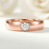 Photo of Niu 1/2 ct tw. Lab Grown Diamonds Mens Band 14K Rose Solid Gold [BT2657RM]