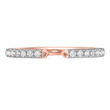 Photo of Niu 3/4 ct tw. Lab Grown Diamond Wedding Band Set 10K Rose Solid Gold [BT2657RL]