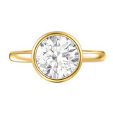 Photo of Niu 3 2/3 ct tw. Lab Grown Diamond Round Solitaire Trio Set 14K Yellow Solid Gold [BT1926YE-L295]