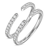 Photo of Niu 3/8 ct tw. Lab Grown Diamond Same Sex Ladies Band Set 14K White Solid Gold [WL2657W]