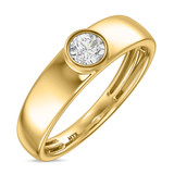 Photo of Niu 1 2/3 ct tw. Lab Grown Diamond Round Solitaire Trio Set 14K Yellow Solid Gold [BT2657YM]