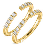 Photo of Niu 5/8 ct tw. Lab Grown Diamond Same Sex Ladies Band Set 14K Yellow Solid Gold [WL2658Y]