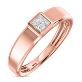 Photo of Niu 1 3/4 ct tw. Lab Grown Diamond Princess Solitaire Trio Set 10K Rose Solid Gold [BT2658RM]
