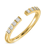 Photo of Niu 3/4 ct tw. Lab Grown Diamond Wedding Band Set 10K Yellow Solid Gold [BT2658YL]