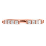 Photo of Niu 3/4 ct tw. Lab Grown Diamond Wedding Band Set 10K Rose Solid Gold [BT2658RL]