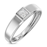 Photo of Niu 1 3/4 ct tw. Lab Grown Diamond Princess Solitaire Trio Set 14K White Solid Gold [BT2658WM]