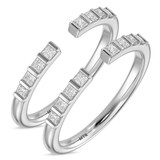 Photo of Niu 5/8 ct tw. Lab Grown Diamond Same Sex Ladies Band Set 10K White Solid Gold [WL2658W]