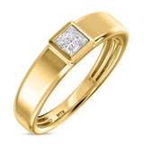 Photo of Niu 1 ct tw. Lab Grown Diamond Same Sex Mens Band Set 14K Yellow Solid Gold [BT2658YM]