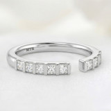 Photo of Niu 5/8 ct tw. Lab Grown Diamond Same Sex Ladies Band Set 14K White Solid Gold [BT2658WL]