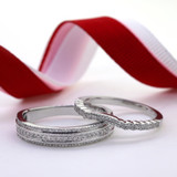 Photo of Julian 3/4 ct tw. Diamond Wedding Band Set 10K White Gold [WB497W]