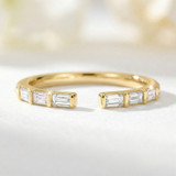 Photo of Niu 3/4 ct tw. Lab Grown Diamond Same Sex Ladies Band Set 14K Yellow Solid Gold [BT2659YL]