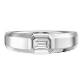 Photo of Niu 1 ct tw. Lab Grown Diamond Same Sex Mens Band Set 10K White Solid Gold [BT2659WM]