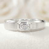Photo of Niu 1 ct tw. Lab Grown Diamond Same Sex Mens Band Set 10K White Solid Gold [BT2659WM]