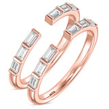 Photo of Niu 3/4 ct tw. Lab Grown Diamond Same Sex Ladies Band Set 10K Rose Solid Gold [WL2659R]