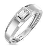 Photo of Niu 1 ct tw. Lab Grown Diamond Same Sex Mens Band Set 14K White Solid Gold [BT2659WM]