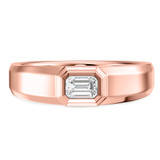 Photo of Niu 7/8 ct tw. Lab Grown Diamond Wedding Band Set 10K Rose Solid Gold [BT2659RM]