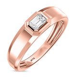 Photo of Niu 7/8 ct tw. Lab Grown Diamond Wedding Band Set 10K Rose Solid Gold [BT2659RM]