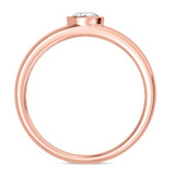 Photo of Niu 7/8 ct tw. Lab Grown Diamond Wedding Band Set 10K Rose Solid Gold [BT2659RM]