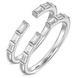 Photo of Niu 3/4 ct tw. Lab Grown Diamond Same Sex Ladies Band Set 14K White Solid Gold [WL2659W]