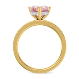 Photo of Arman 2 7/8 Carat T.W. Morganite and Diamond Matching Wedding Trio Set 14K Yellow Gold Vermeil [BT2766YE-C000]