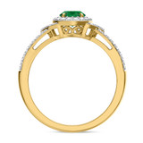 Photo of Bellerose 1 CT. T.W. Emerald and diamond Engagement Ring 14K Yellow Gold Vermeil [BT2663YE-C000]
