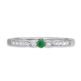 Photo of Hana 7/8 Carat T.W. Emerald and Diamond Matching Wedding Trio Set 14K White Gold Vermeil [BT2672WL]