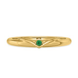 Photo of Neeja 3/8 CT. T.W. Emerald and Diamond Matching Bridal Set 14K Yellow Gold Vermeil [BT2685YL]