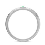 Photo of Holly 2 CT. T.W. Emerald and Diamond Matching Wedding Trio Set 14K White Gold Vermeil [BT2673WM]