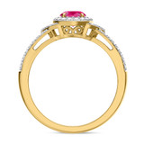 Photo of Bellerose 1 1/6 Carat T.W. Ruby and Diamond Matching Bridal Set 14K Yellow Gold Vermeil [BT2688YE-C000]