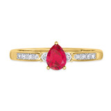 Photo of Hana 7/8 CT. T.W. Ruby and Diamond Matching Wedding Trio Set 14K Yellow Gold Vermeil [BT2697YE-C000]