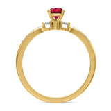 Photo of Hana 7/8 CT. T.W. Ruby and Diamond Matching Wedding Trio Set 14K Yellow Gold Vermeil [BT2697YE-C000]