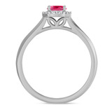 Photo of Chrisoula 1 CT. T.W. Ruby and Diamond Matching Wedding Trio Set 14K White Gold Vermeil [BT2690WE-C000]