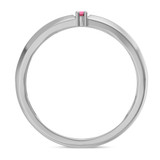 Photo of Chrisoula 1 CT. T.W. Ruby and Diamond Matching Wedding Trio Set 14K White Gold Vermeil [BT2690WM]