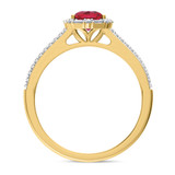 Photo of Lita 1 1/10 CT. T.W. Ruby and diamond Engagement Ring 14K Yellow Gold Vermeil [BT2705YE-C000]
