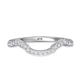 Photo of Lone 2 1/3 CT. T.W. Ruby and Diamond Matching Wedding Trio Set 14K White Gold Vermeil [BT2706WL]