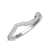 Photo of Lone 2 1/3 CT. T.W. Ruby and Diamond Matching Wedding Trio Set 14K White Gold Vermeil [BT2706WL]