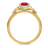 Photo of Clema 1 3/8 Carat T.W. Ruby and Diamond Matching Bridal Set 14K Yellow Gold Vermeil [BT2691YE-C000]