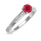 Photo of Irit 7/8 Carat T.W. Ruby and Diamond Matching Wedding Trio Set 14K White Gold Vermeil [BT2699WE-C000]